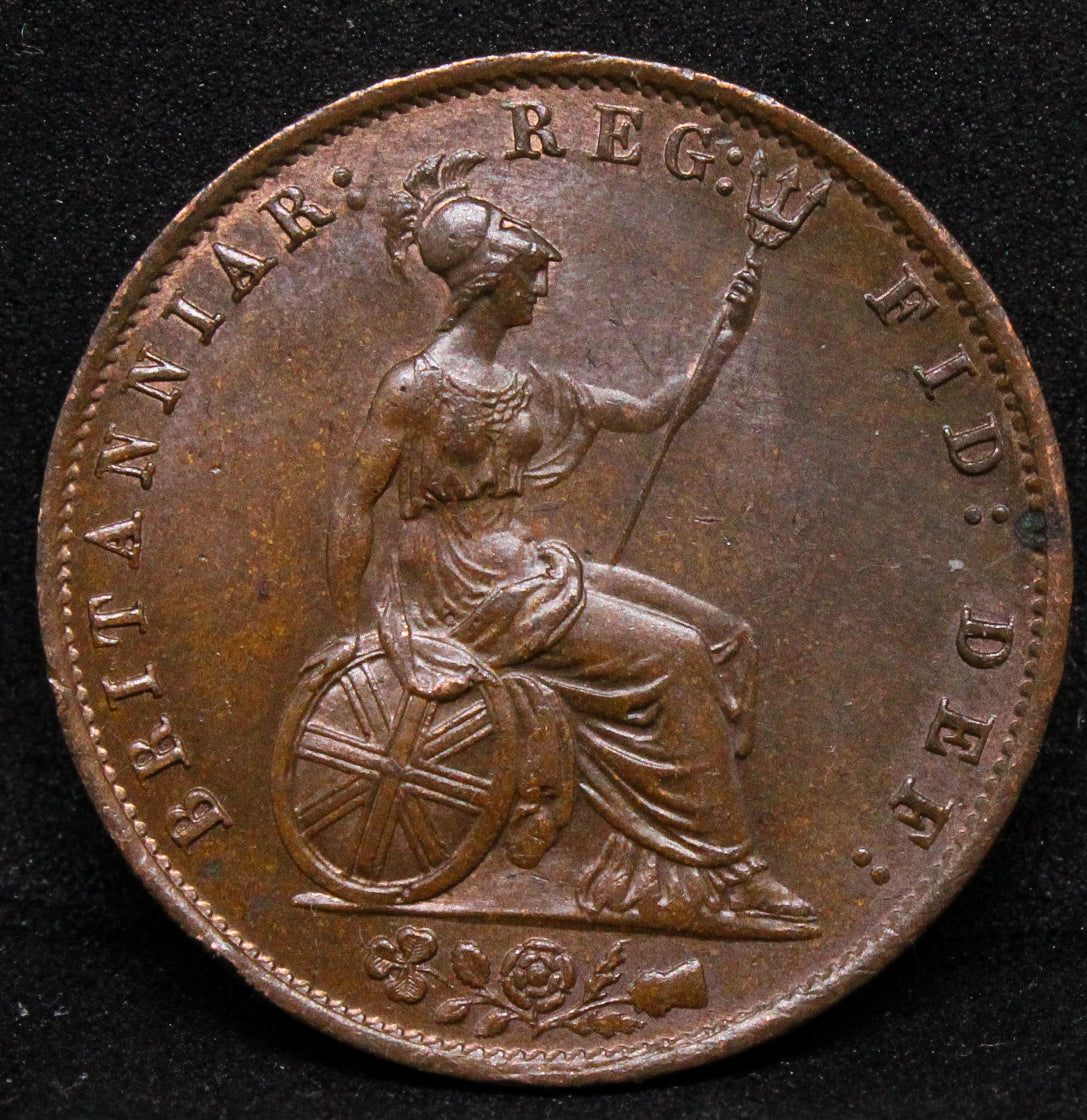 1853 G.BRITAIN 1/2 PENNY Queen Victoria .NGC MS 64 BN