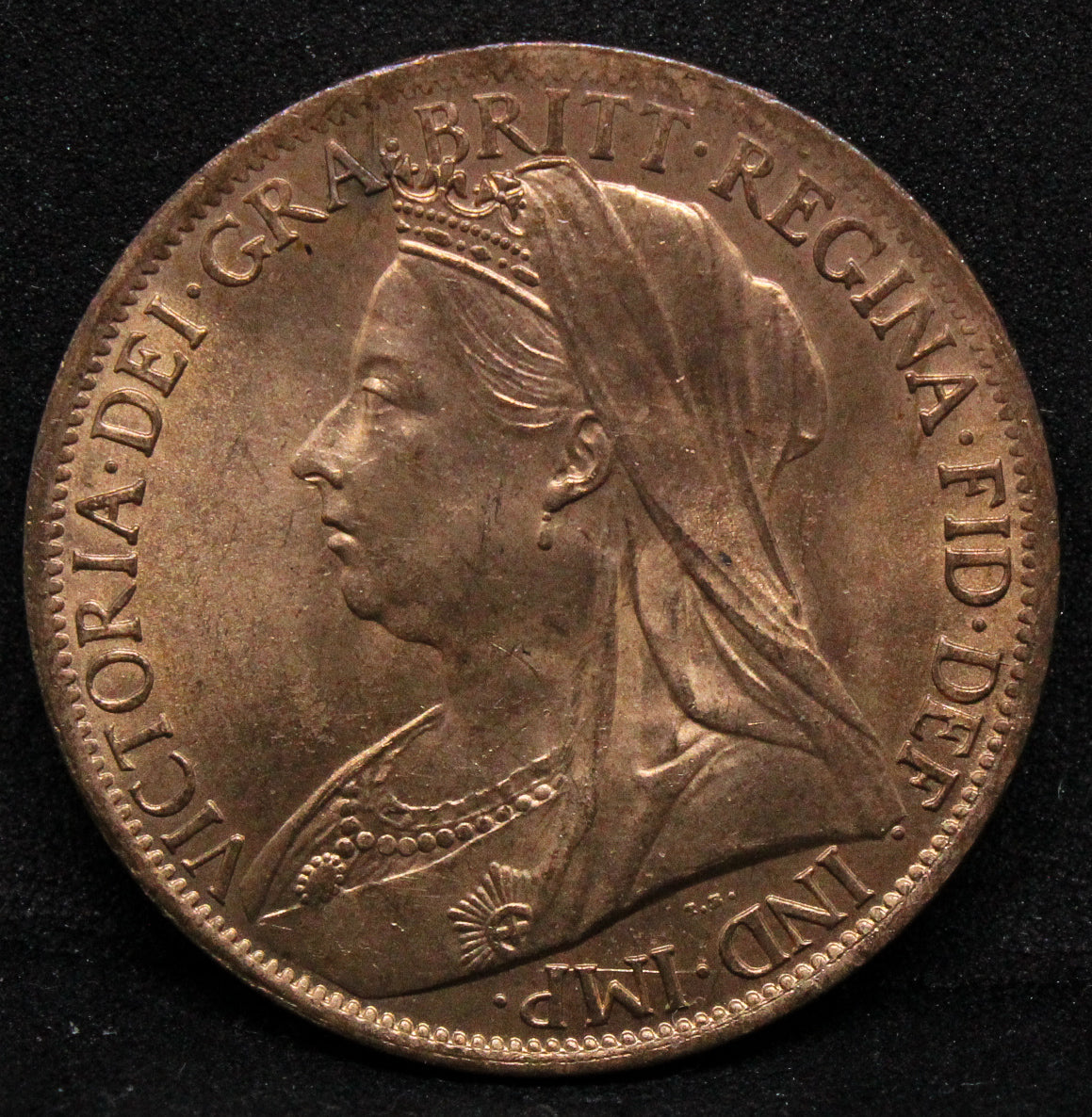 1901 G.BRITAIN PENNY Queen Victoria .NGC MS 64 RD