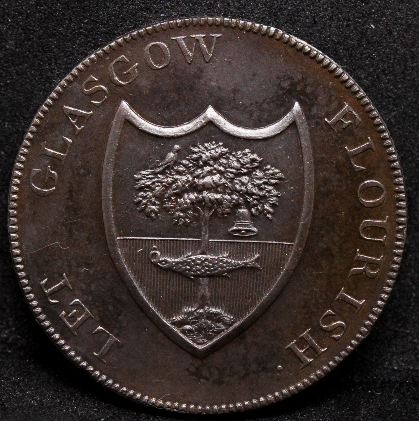 1791 SCOT D&H-2 1/2 PENNY LANARKSHIRE - GLASGOW E: PAYABLE AT THE HOUSE , TOKEN .NGC MS 63 BN PL(PROOFLIKE)