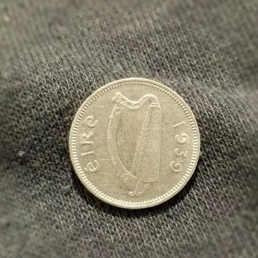 1939 Ireland Republic 3 Pence KM 12 UNC, Ultra low mintage 64,000