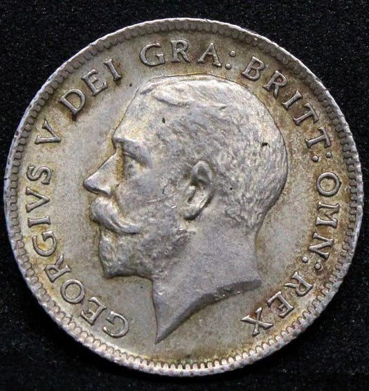 1911 6 (Six) Pence, George V, UNC silver coin