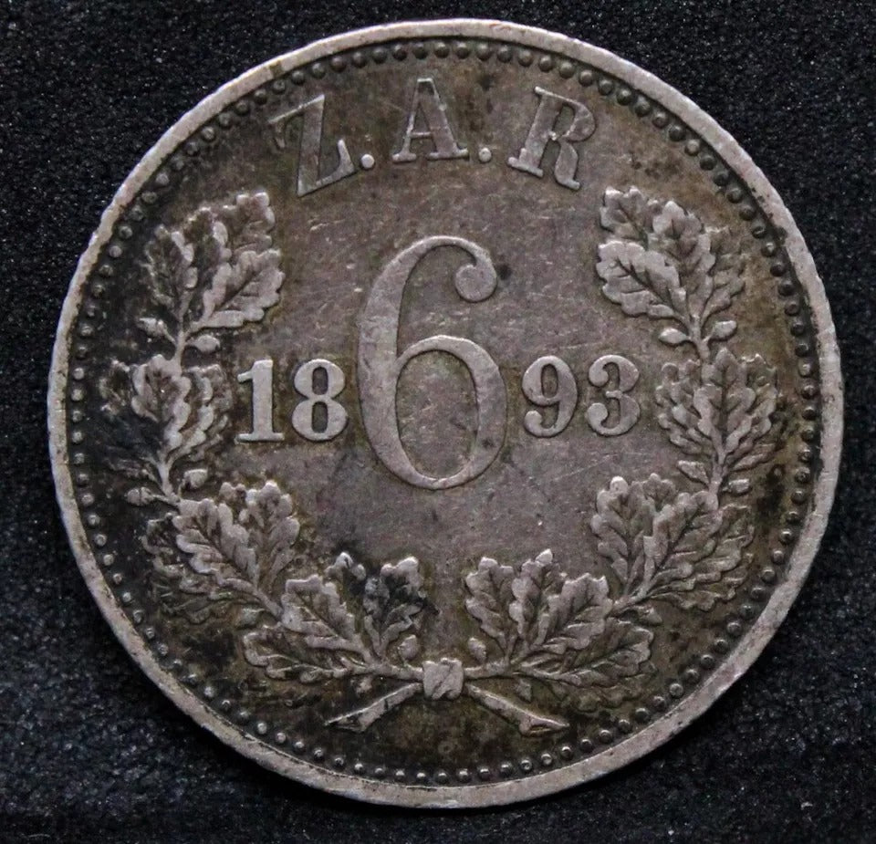 6 pence 1893 South Africa. KM-4. GVF.