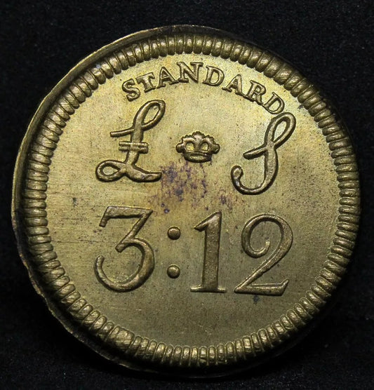 Standard 3 pounds 12 shillings coin weight, ~George II or II. great condition