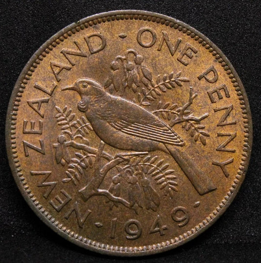 1 penny 1949 New Zealand George VI. KM-21 UNC