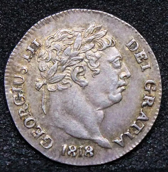 1 Penny Maundy 1818. George III. S.3796. UNC