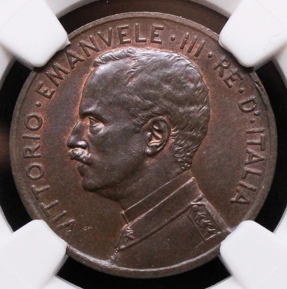 5 Centesimi 1912 -R. Italy, Vittorio Emanuele III. KM-42. BU NGC MS64BN