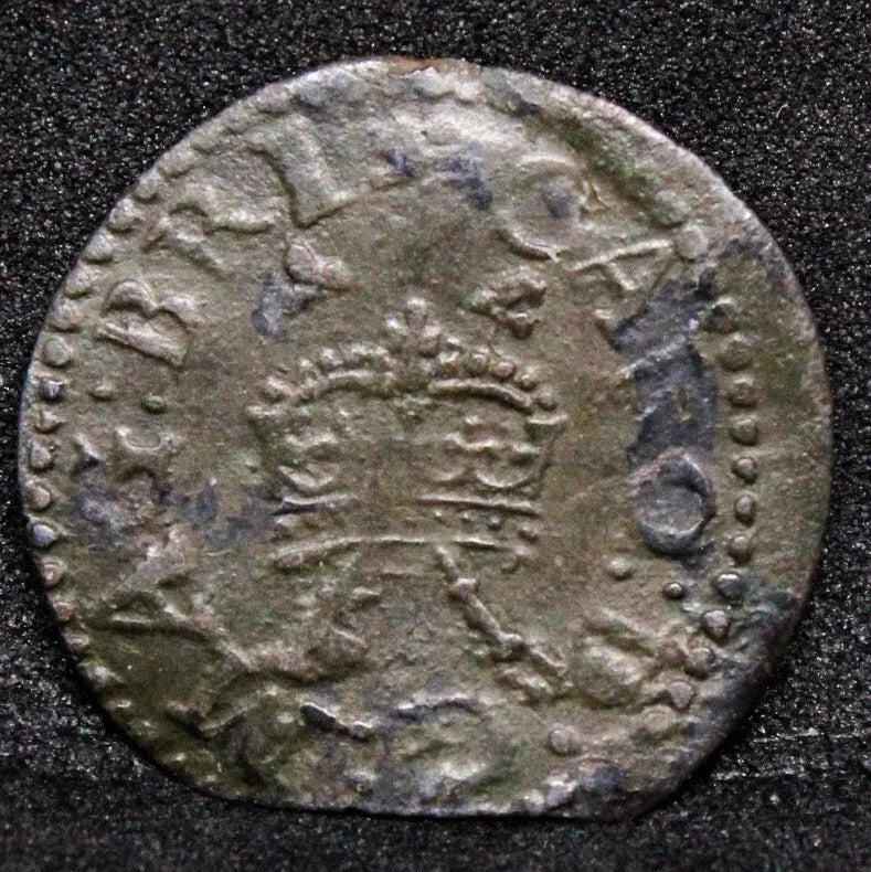 Charles Richmonde Farthing. C 1625-49. MM:Lion strong example