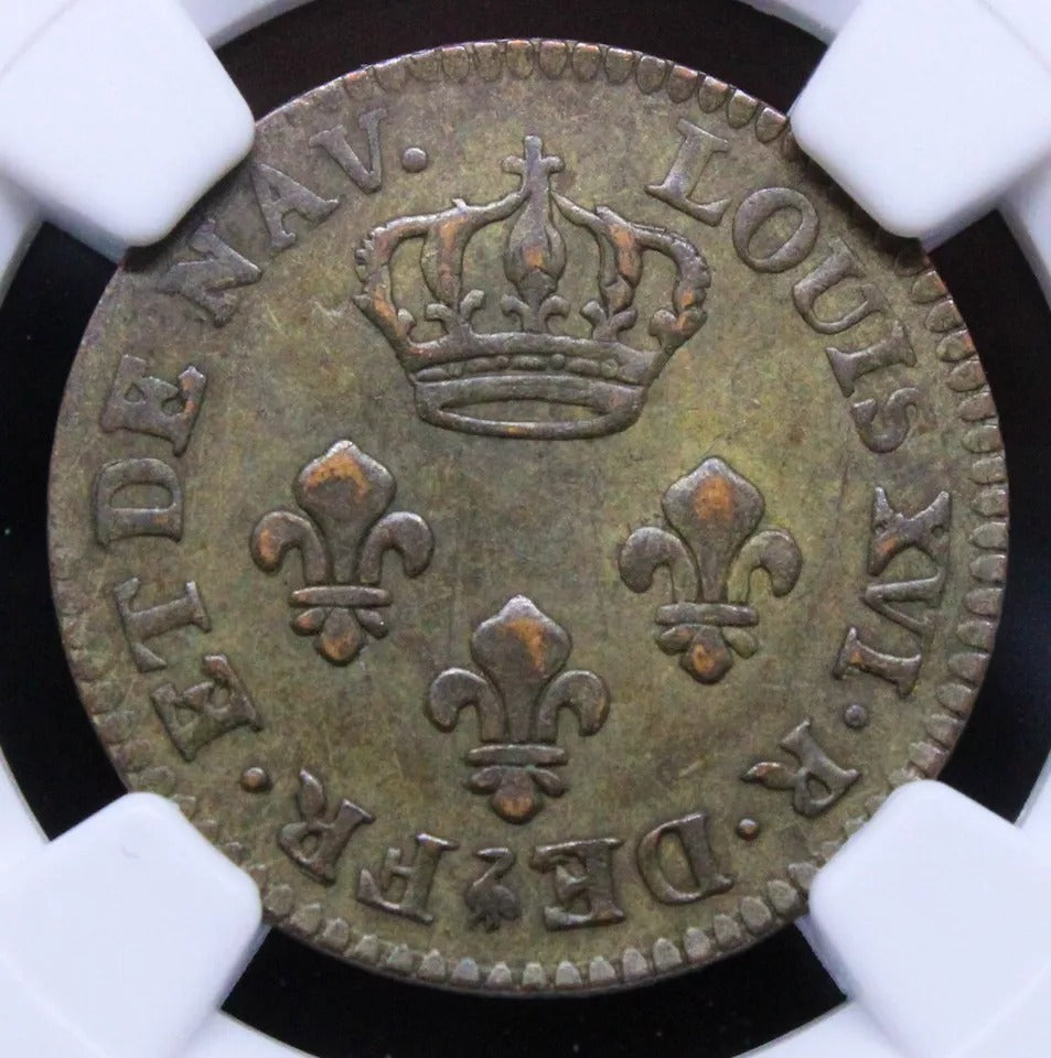 2 Sous 1789-A, French Guiana. KM-1. NGC AU50 #2