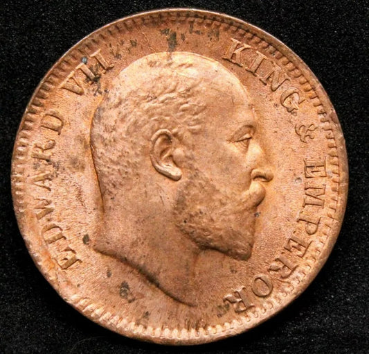 1906 India-British 1/4 Anna KM# 502 Edward VII copper coin UNC