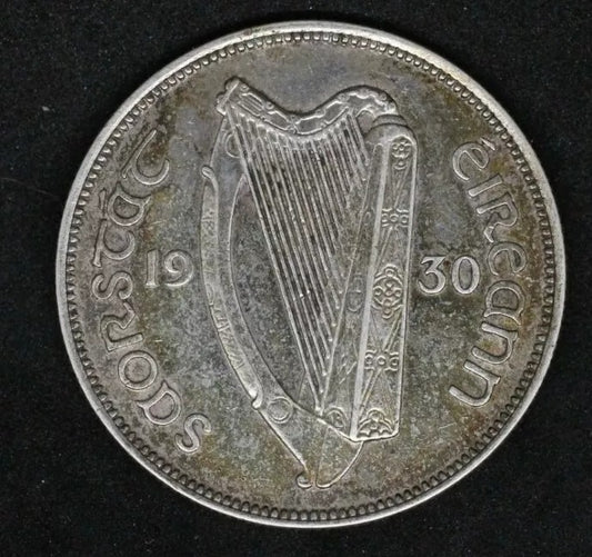 1930 Ireland Republic 1/2 Crown KM 8 EF