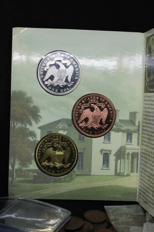 The Famous 1863 Pattern Transitional Dollar Proof Set of three from the Limited