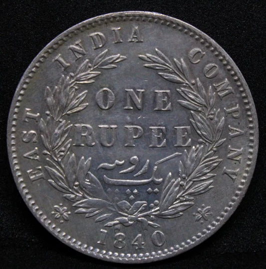 1840 India-British Rupee Victoria KM 457.12