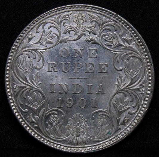 1901-B Victoria India-British Rupee KM 492 UNC