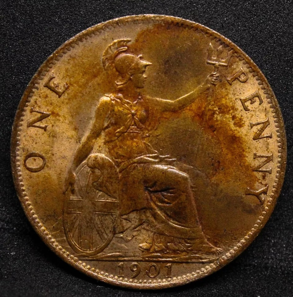 1 Penny 1901, Queen Victoria. S.3961. UNC