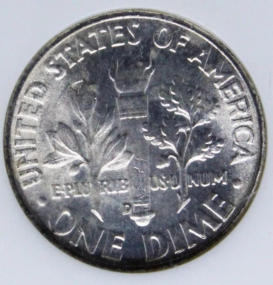 10 Cents 1959 D USA, NGC Sample Slab early Gen.