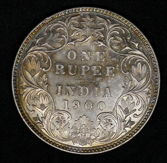 1900 India-British Rupee Victoria KM 492 GEF
