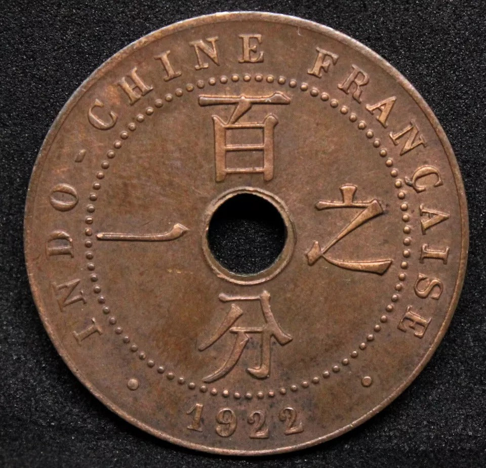 1922 -A French Indo-China Centime KM 12.1 EF.