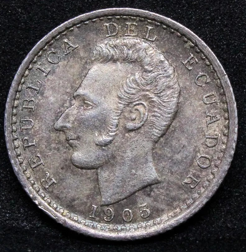 Ecuador 1905 Lima mint silver decimo. KM-50 UNC