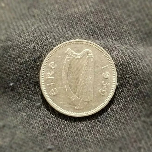 1939 Ireland Republic 3 Pence KM 12 aUNC rare low mintage 64,000
