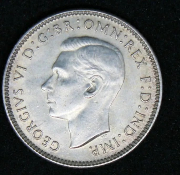 1942-D Sixpence. Australia: George VI aUNC
