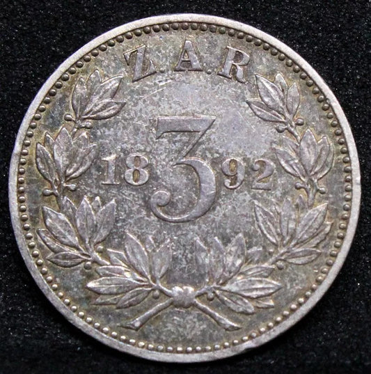 1892 South Africa 3 pence KM-3