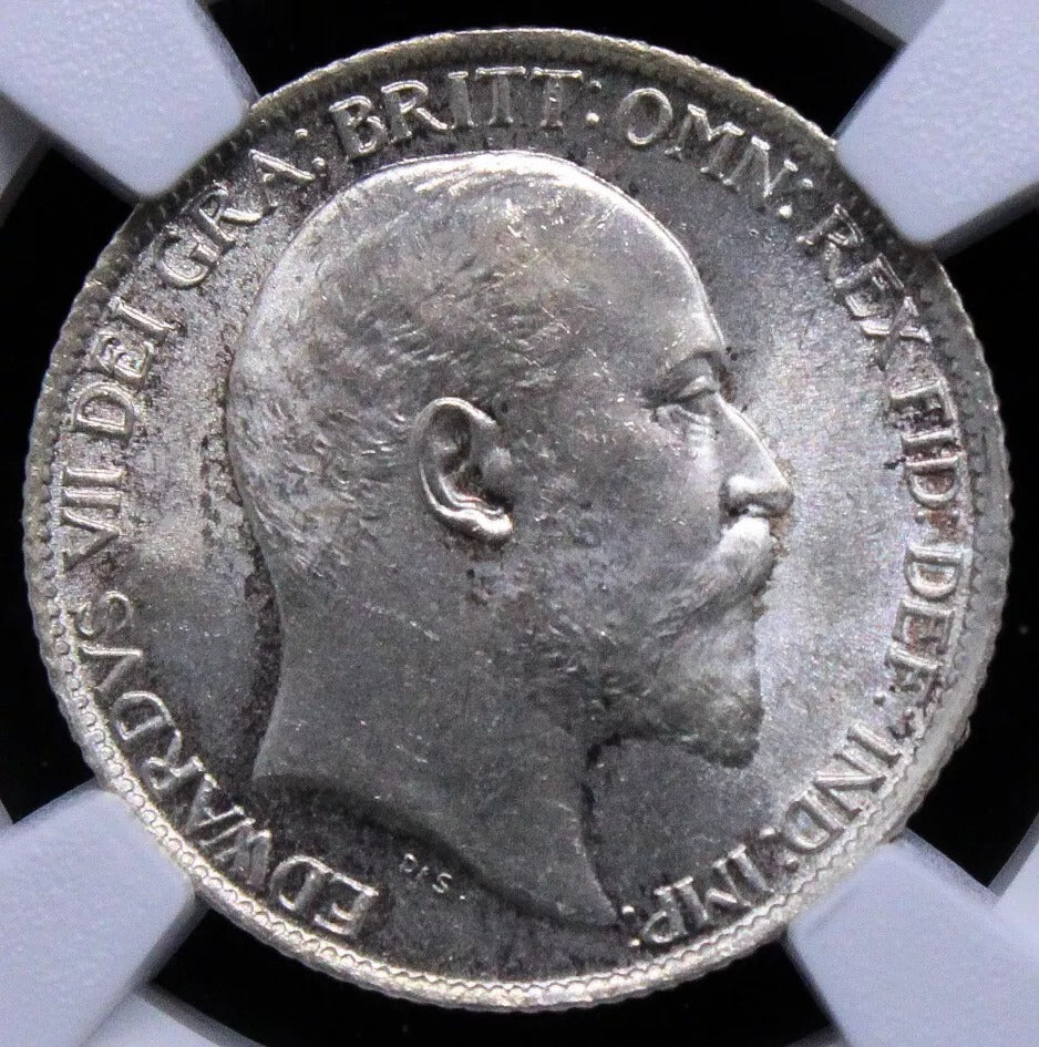 1909 6 pence , Edward VII. S.3983. UNC NGC MS64 SOLD..