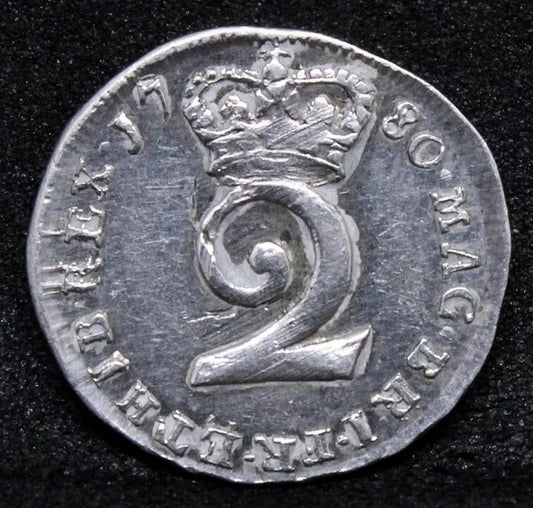 2 pence (maundy issue) 1780. George III. S.3756 EF