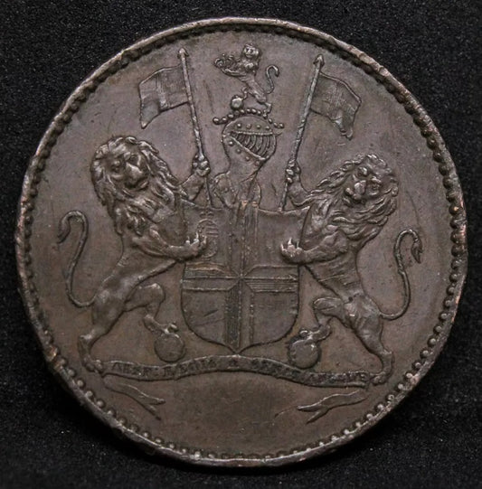 1821 Saint Helena & Ascension - British East India Company 1/2 Penny Coin KM#A4