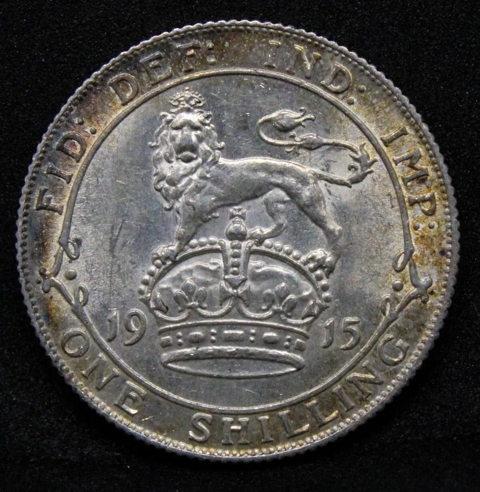 1  Shillin.g, 1915 George V, S.4013 UNC #2 SOLD..