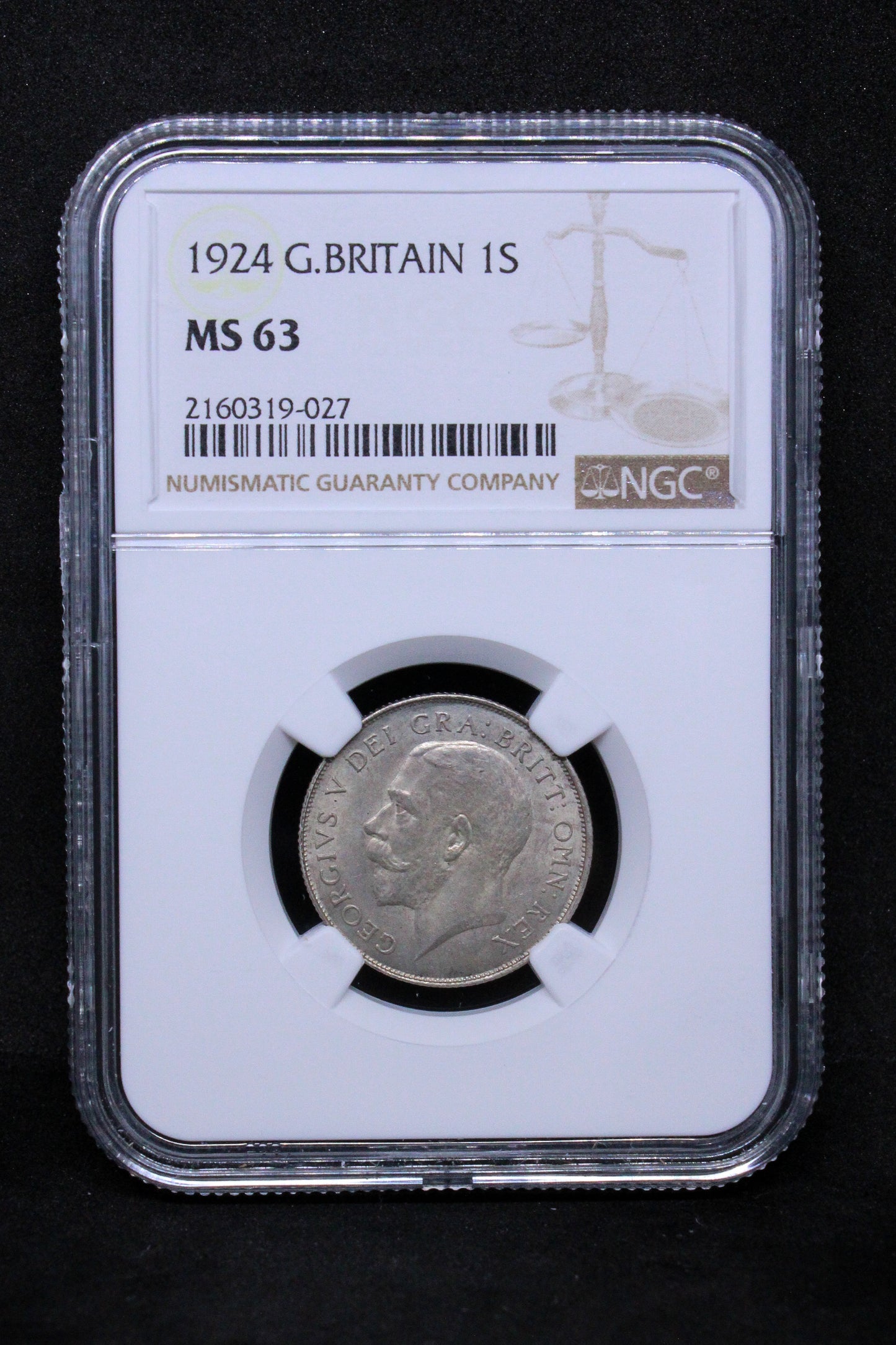 1 Shilling 1924, George V. S.4023. UNC NGC MS63