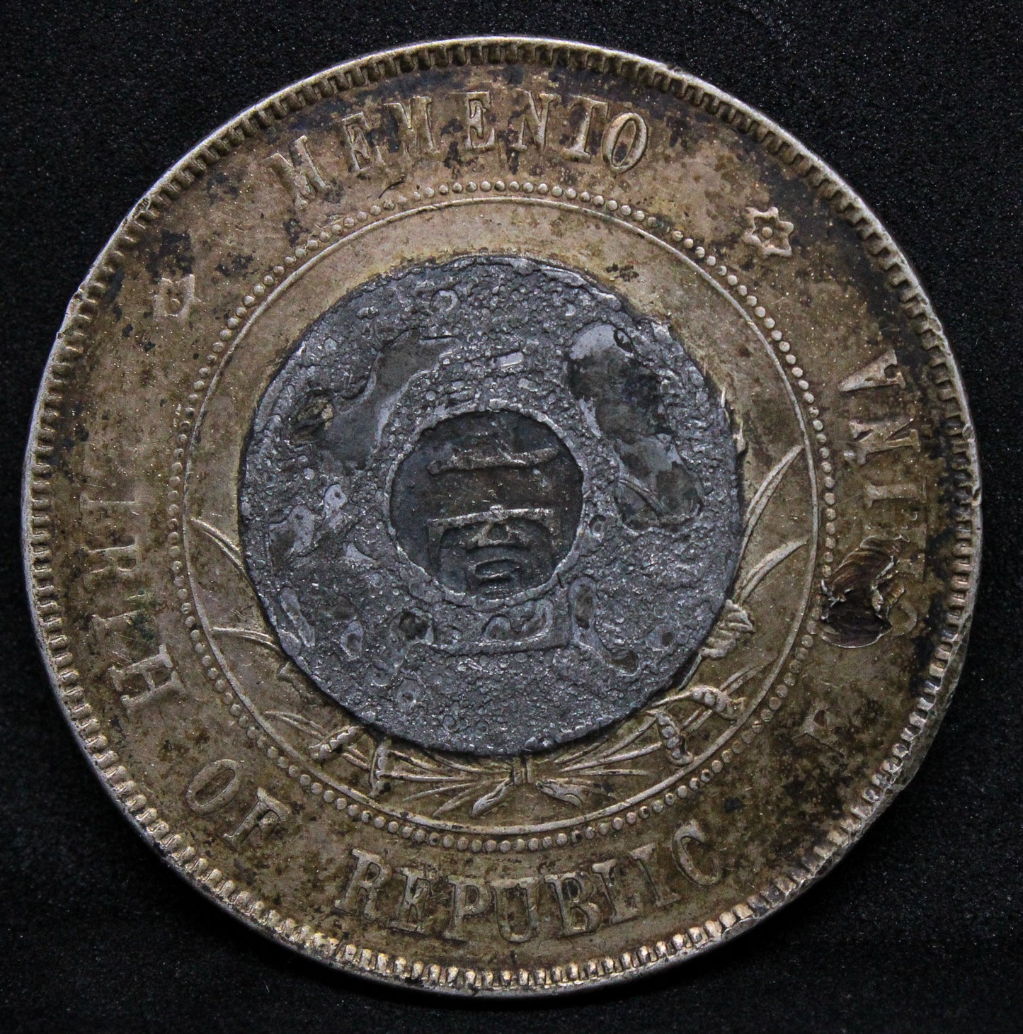 1927 Memento Dollar $1, Chinese/China Republic. Y-318a solder marks
