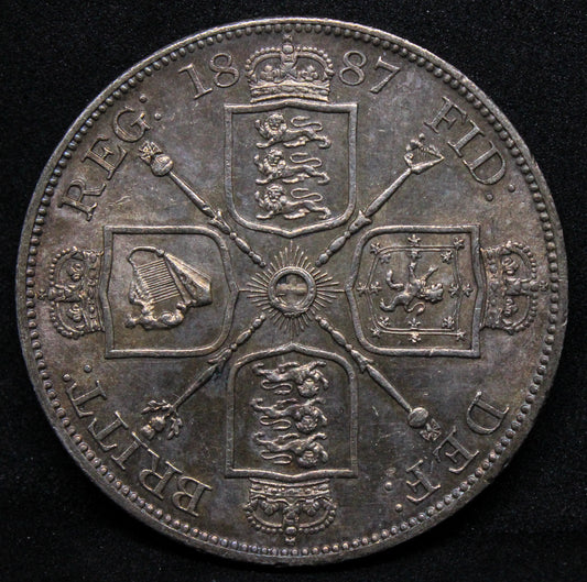 1 Florin 1887, Queen Victoria Jubilee head. S.3925. EF