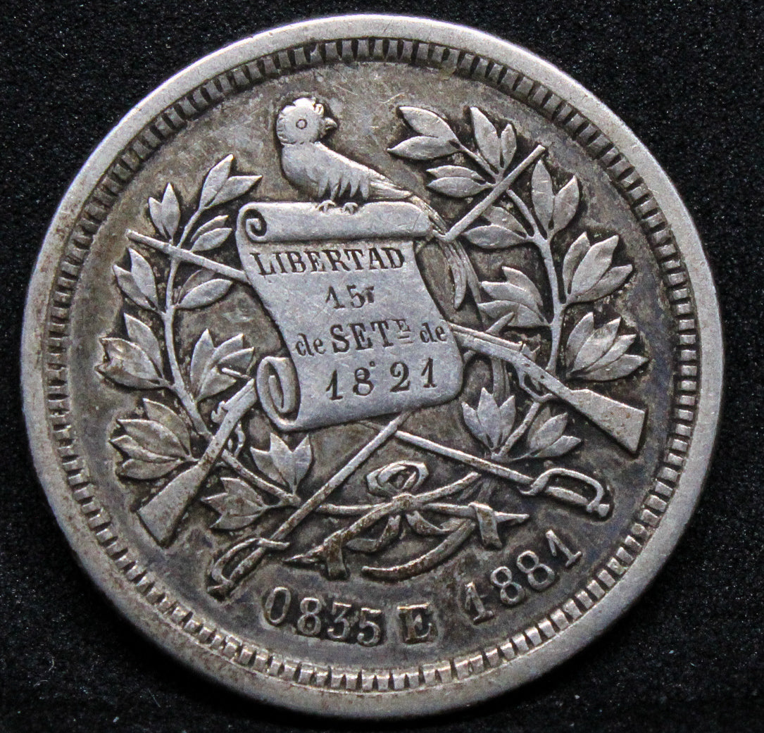 1881 Guatemala 2 Reales KM 154a