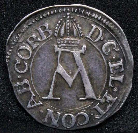 2 MARIENGROSCHEN 1654/5. Corvey- German States Period D struck error. KM-56.1 EF