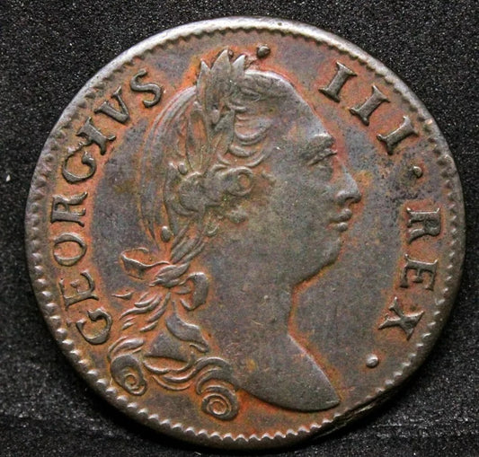 1781 1/2 Penny, Ireland. George III. KM-140 aUNC
