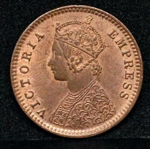 1899 1/12 Anna, Queen Victoria. British-India. KM-483 UNC+