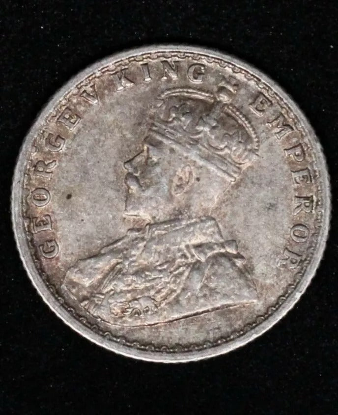1917 1/4 rupee George V India-British Rupee KM 518 UNC