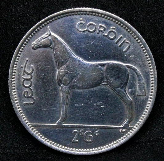 Ireland Republic 1/2 Crown KM 16, aUNC (old cleaning)