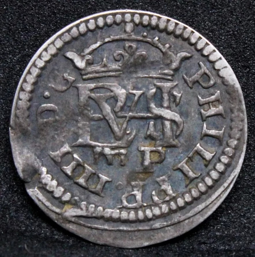 1/2 Real 1627 -P. Segovia Mint . Spain Milled Issue, Phillip IIII. KM-89 VF