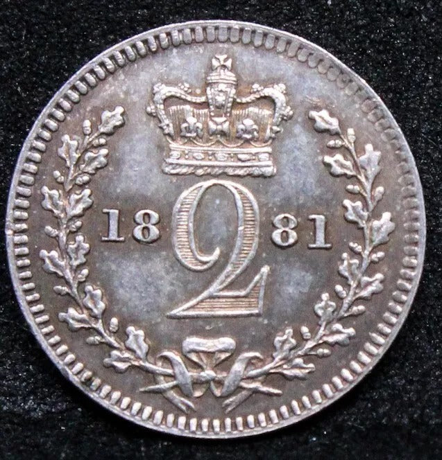 2 pence (maundy) 1881, Queen Victoria. S.3919. UNC