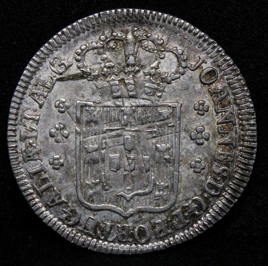 120 Reis (6 Vintens) 1799-1816 Portuguese Kingdom KM# 31 Error, flip strike