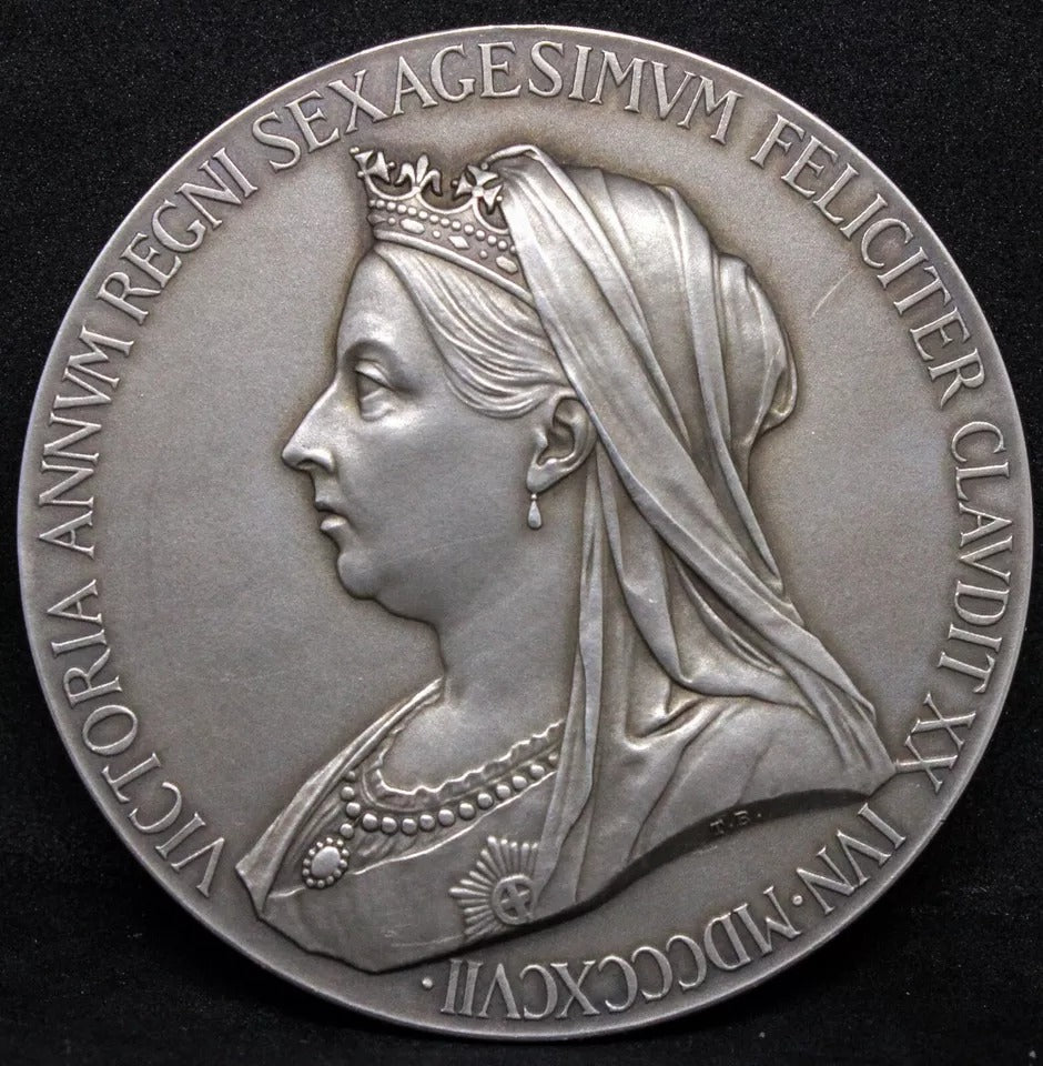 1897 Silver Jubilee Medal. Queen Victoria,83.7g, 55mm. BHM 3506; With Box #2