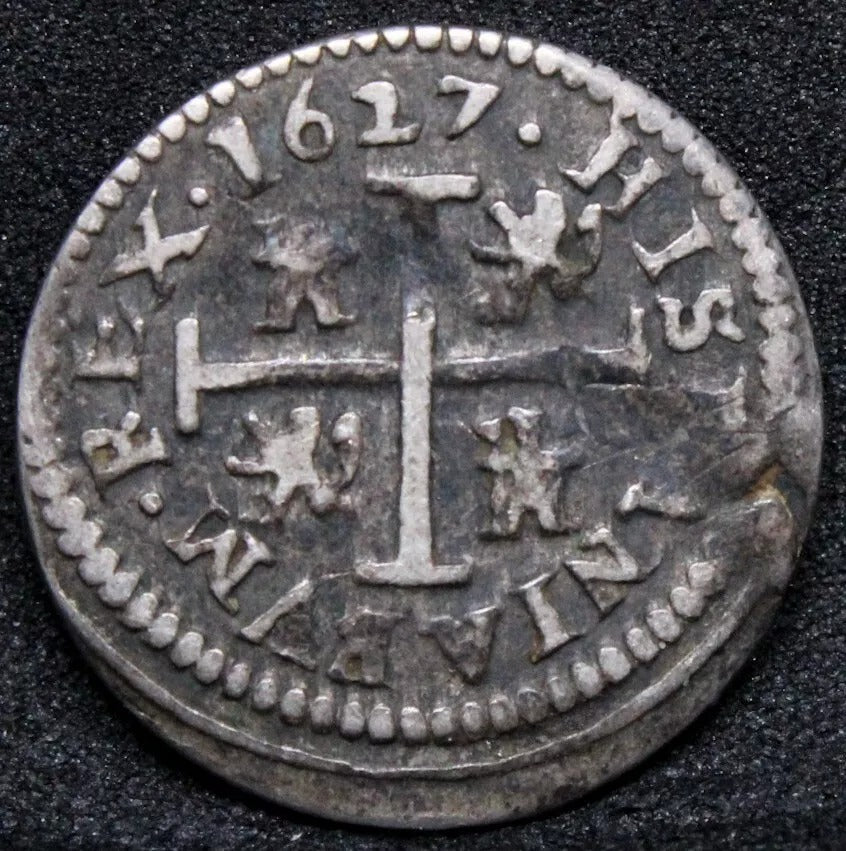 1/2 Real 1627 -P. Segovia Mint . Spain Milled Issue, Phillip IIII. KM-89 VF