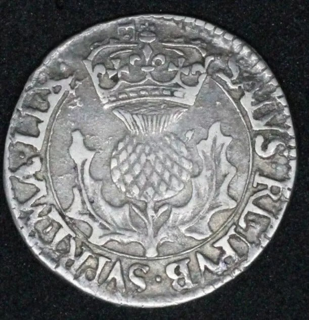 Scotland Charles I 40 Pence ND (1637-42) milled Silver Coin-Briot issue