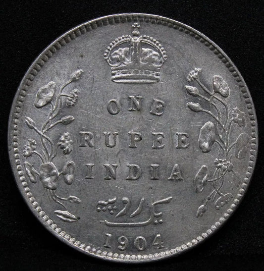1904 rupee Edward VII India-British Rupee KM 508 EF #2