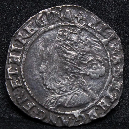 Three Pence, 1579, Hammered Elizabeth Coin. MM > Grek Cross S.2573