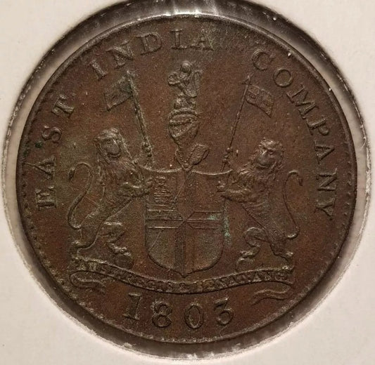 1803 5 Cash East India Company Madras Presidency KM 316 EF,Admiral Gardner wreck