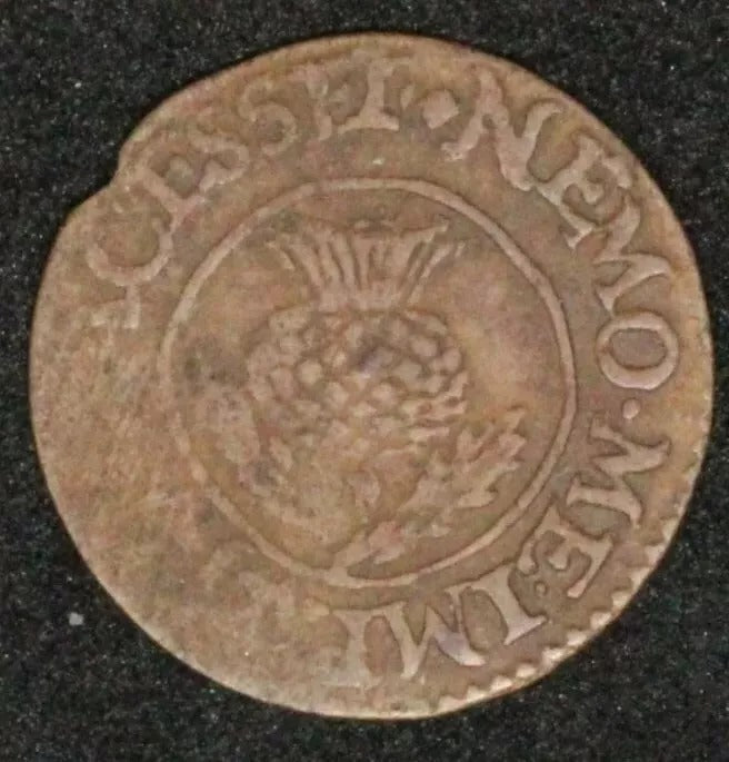 Twopence or turner =2d Scottish Copper Charles I Spink 5598 Scotland C.1632 to 3 #2