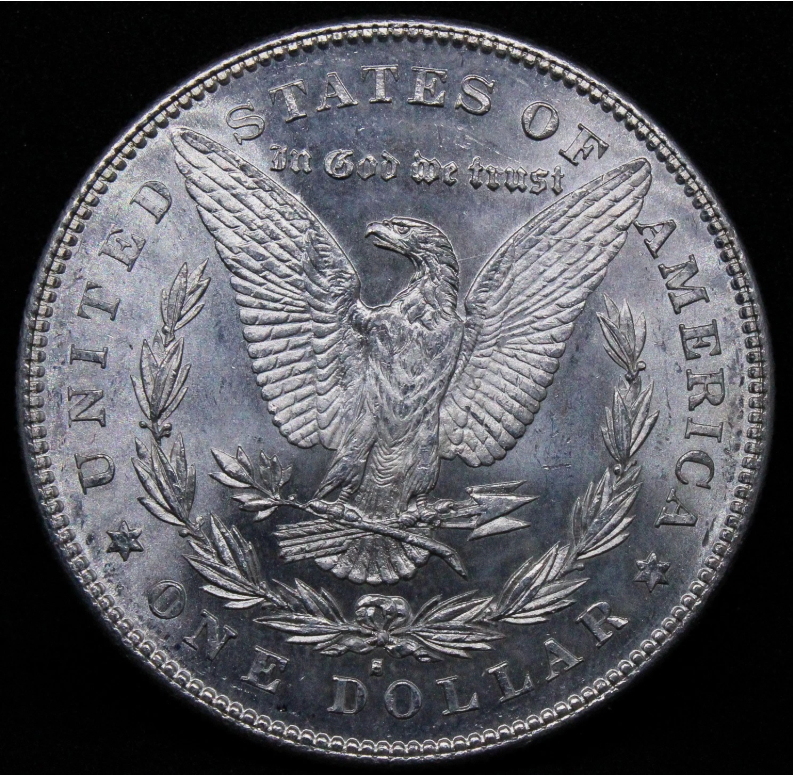 1878 -S Morgan dollar $1, silver coin USA. United States silver