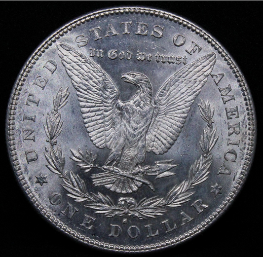 1878 -S Morgan dollar $1, silver coin USA. United States silver